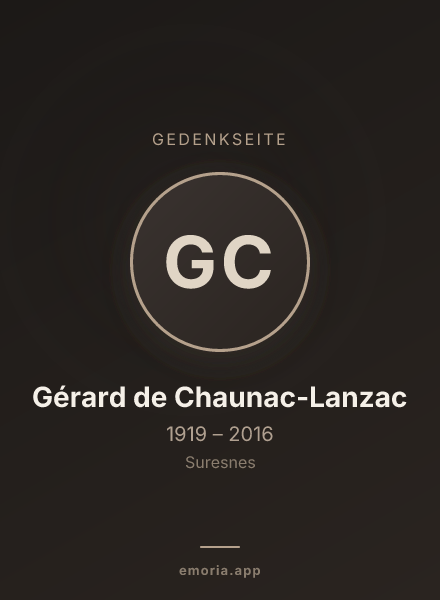 Gedenkportrait von Gérard de Chaunac-Lanzac