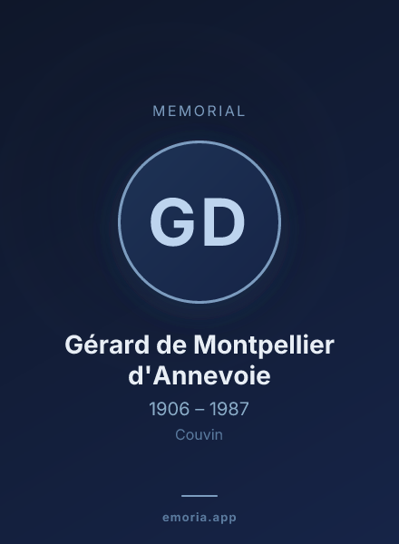 Memorial portrait of Gérard de Montpellier d'Annevoie