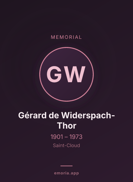 Memorial portrait of Gérard de Widerspach-Thor
