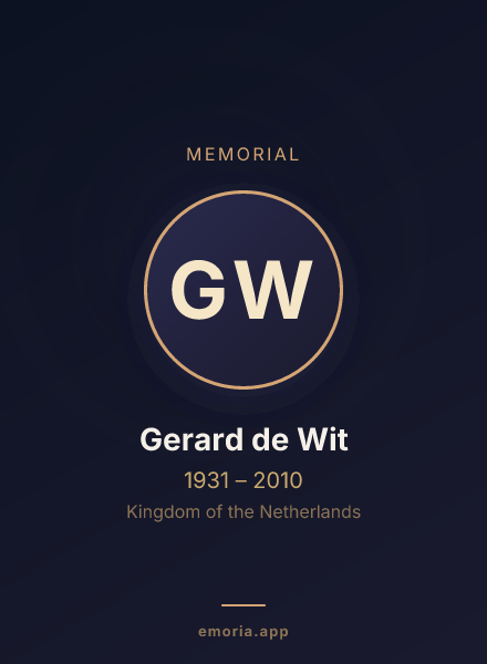 Memorial portrait of Gerard de Wit