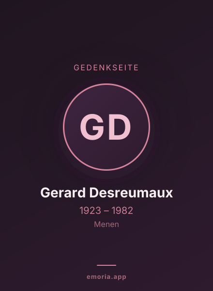 Gedenkportrait von Gerard Desreumaux