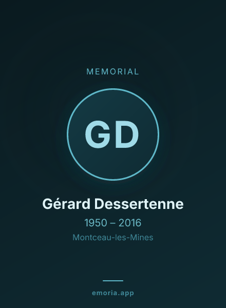 Memorial portrait of Gérard Dessertenne