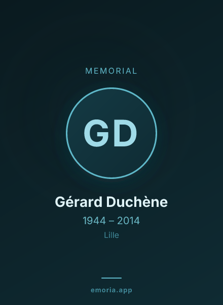 Memorial portrait of Gérard Duchène
