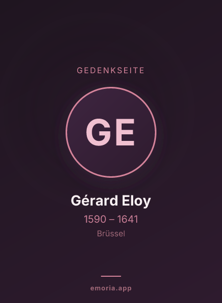 Gedenkportrait von Gérard Eloy