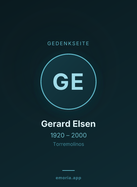 Gedenkportrait von Gerard Elsen