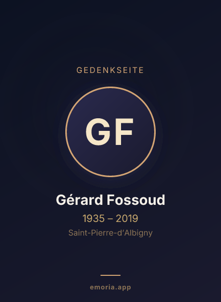 Gedenkportrait von Gérard Fossoud