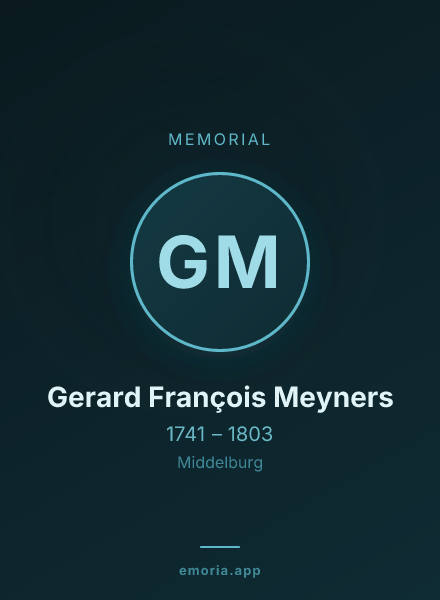 Memorial portrait of Gerard François Meyners