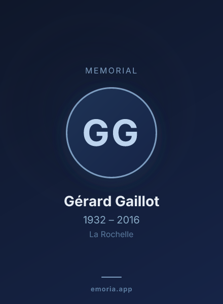 Memorial portrait of Gérard Gaillot