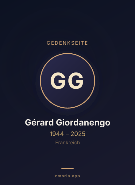 Gedenkportrait von Gérard Giordanengo