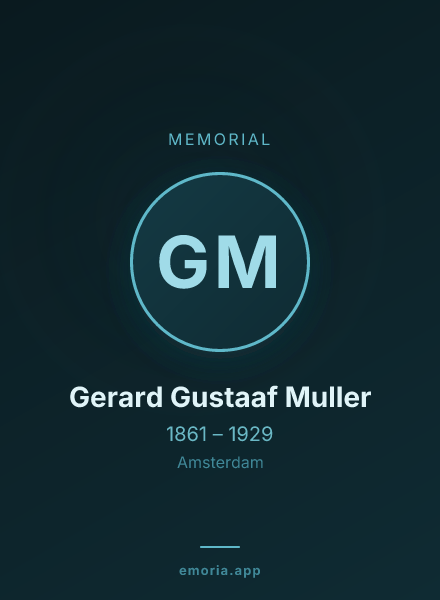 Memorial portrait of Gerard Gustaaf Muller