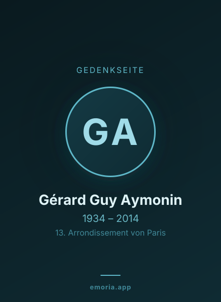 Gedenkportrait von Gérard Guy Aymonin