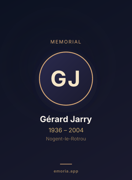 Memorial portrait of Gérard Jarry