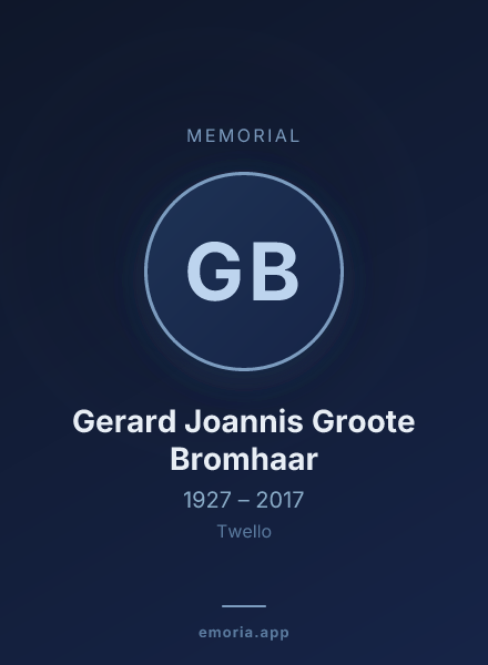 Memorial portrait of Gerard Joannis Groote Bromhaar