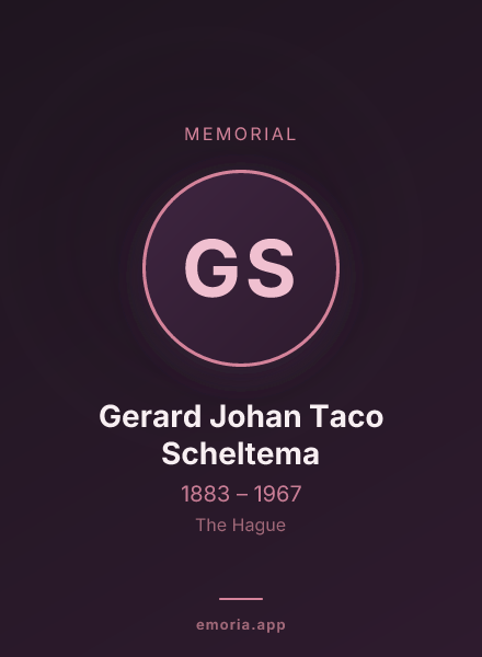 Memorial portrait of Gerard Johan Taco Scheltema