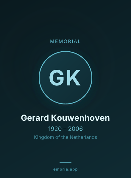 Memorial portrait of Gerard Kouwenhoven