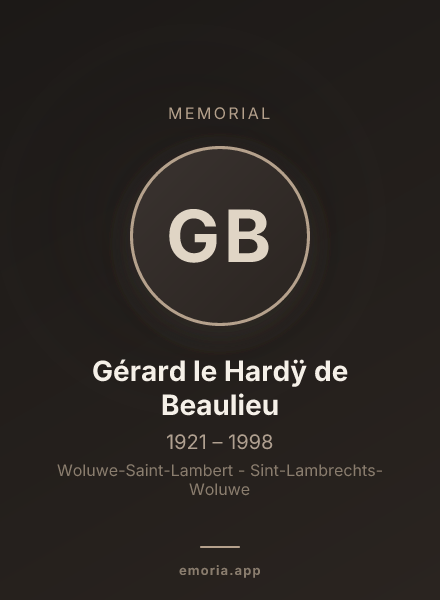 Memorial portrait of Gérard le Hardÿ de Beaulieu