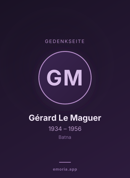 Gedenkportrait von Gérard Le Maguer