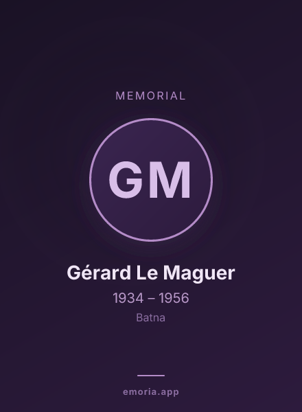 Memorial portrait of Gérard Le Maguer