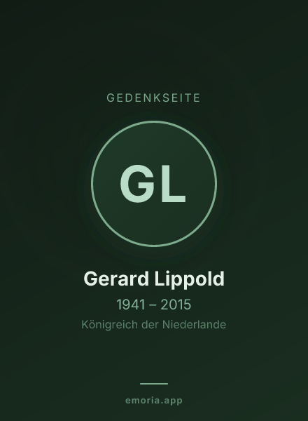 Gedenkportrait von Gerard Lippold
