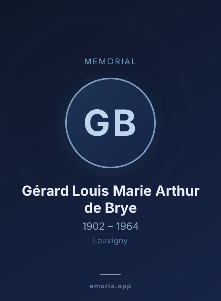 Memorial portrait of Gérard Louis Marie Arthur de Brye