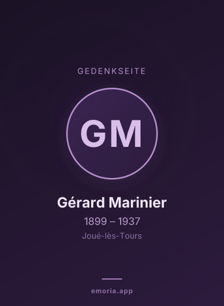 Gedenkportrait von Gérard Marinier