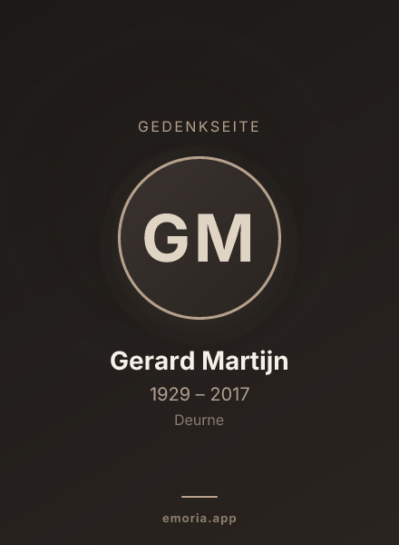 Gedenkportrait von Gerard Martijn