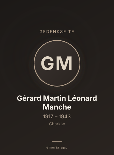 Gedenkportrait von Gérard Martin Léonard Manche