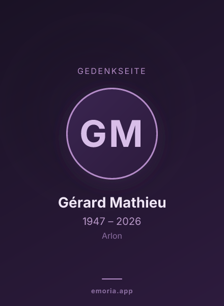 Gedenkportrait von Gérard Mathieu