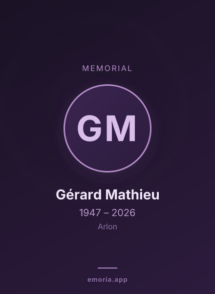 Memorial portrait of Gérard Mathieu