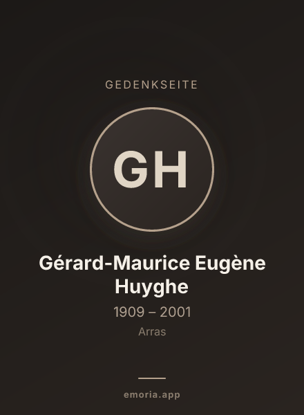Gedenkportrait von Gérard-Maurice Eugène Huyghe