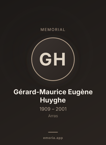 Memorial portrait of Gérard-Maurice Eugène Huyghe