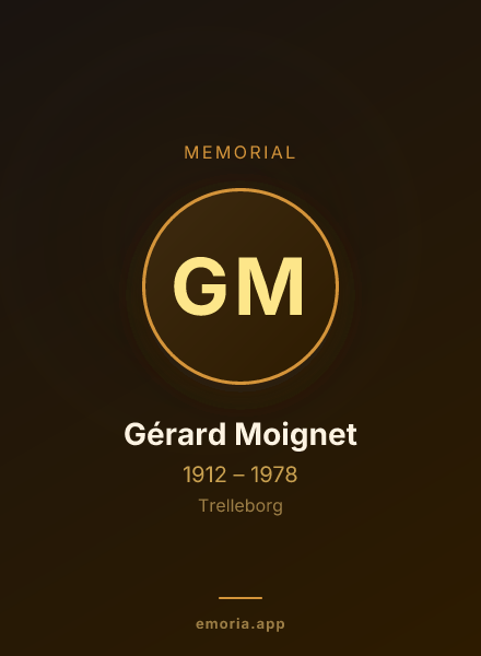 Memorial portrait of Gérard Moignet
