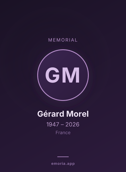 Memorial portrait of Gérard Morel