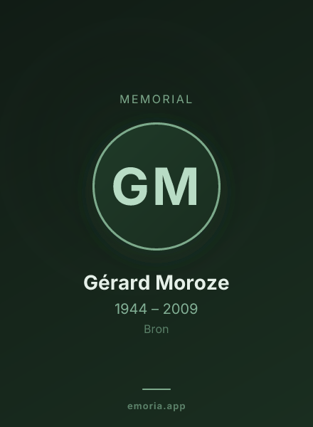 Memorial portrait of Gérard Moroze