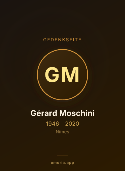 Gedenkportrait von Gérard Moschini