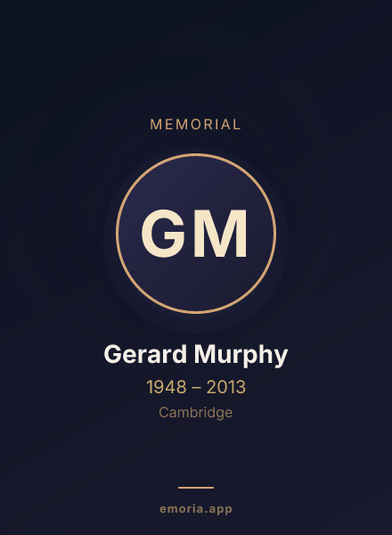 Memorial portrait of Gerard Murphy