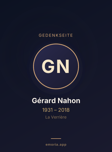 Gedenkportrait von Gérard Nahon
