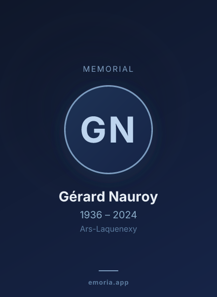 Memorial portrait of Gérard Nauroy