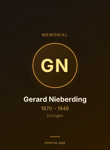 Memorial portrait of Gerard Nieberding