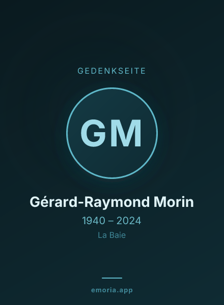 Gedenkportrait von Gérard-Raymond Morin