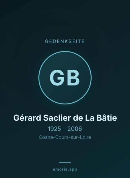 Gedenkportrait von Gérard Saclier de La Bâtie