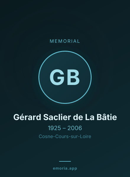 Memorial portrait of Gérard Saclier de La Bâtie
