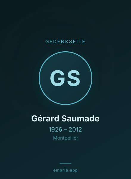 Gedenkportrait von Gérard Saumade