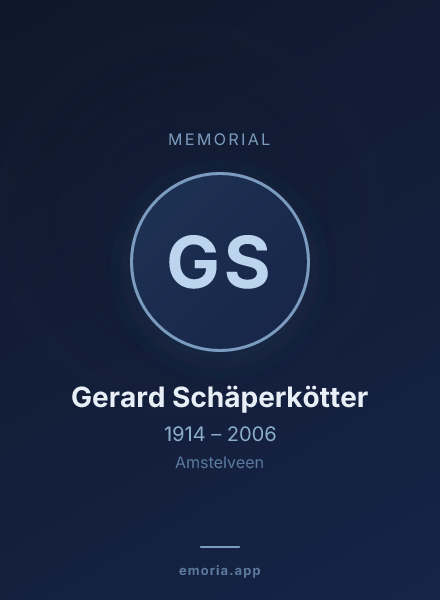 Memorial portrait of Gerard Schäperkötter