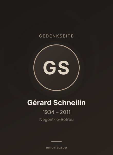 Gedenkportrait von Gérard Schneilin