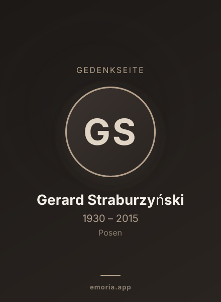 Gedenkportrait von Gerard Straburzyński