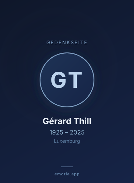 Gedenkportrait von Gérard Thill