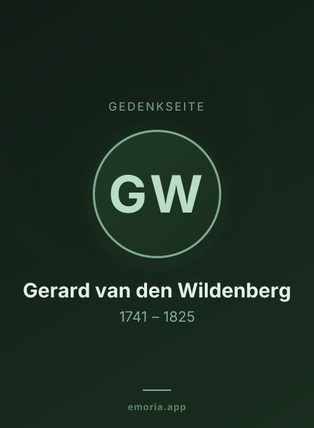 Gedenkportrait von Gerard van den Wildenberg