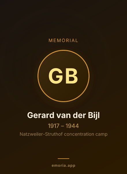 Memorial portrait of Gerard van der Bijl
