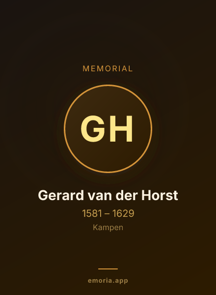 Memorial portrait of Gerard van der Horst